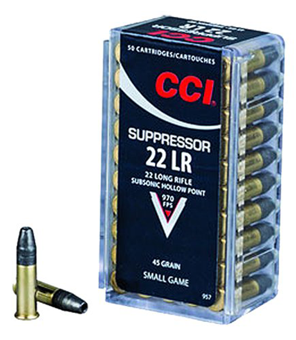 CCI 957 22LR SUPPRESS 45HP 50 - Ammo