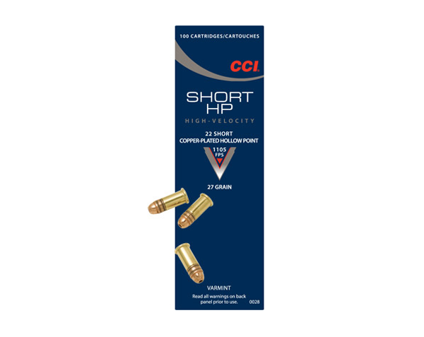 CCI 0028 22S HPHV TGT 100 - Ammo
