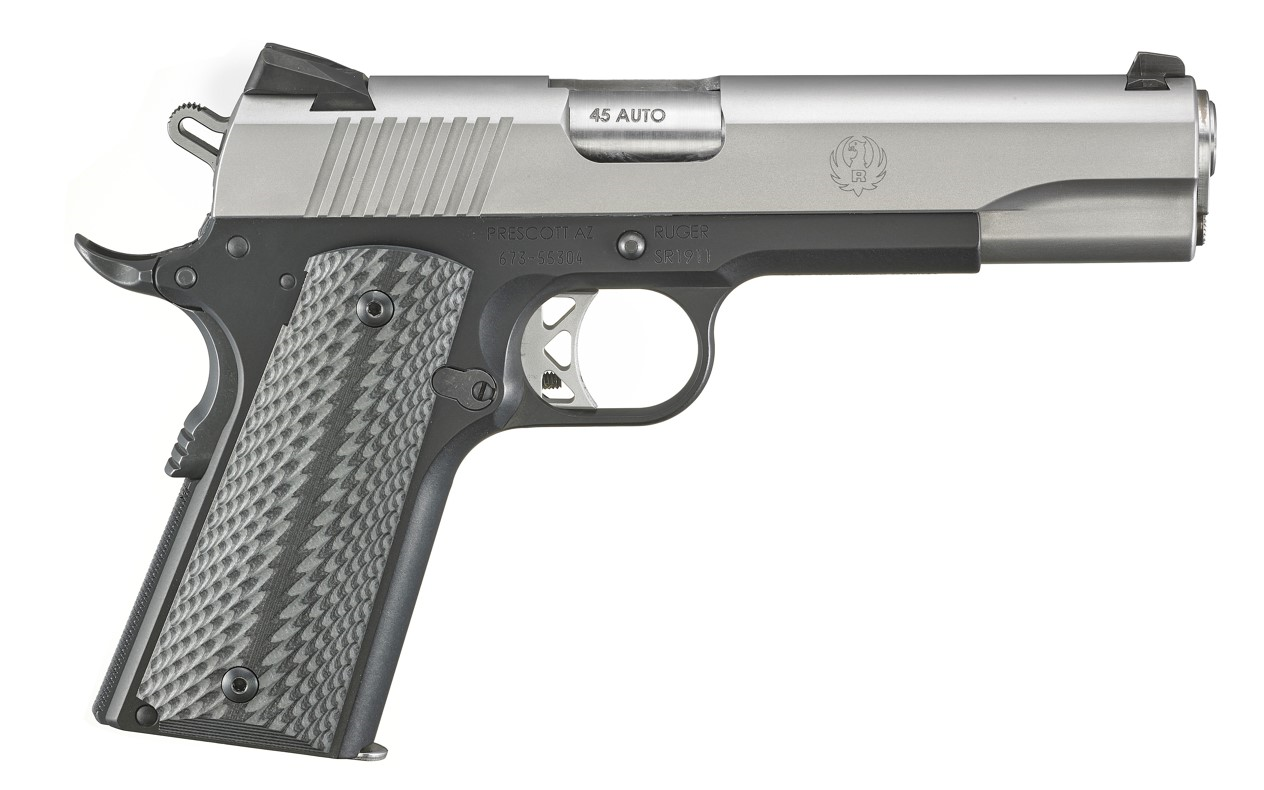 RUG SR1911 LT WGHT 45ACP BK 8R - Handguns