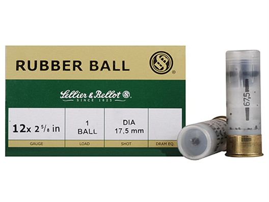 S&B 12GA RUBBER BALL 1 - Ammo