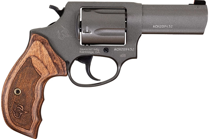 TAUR 605 357MAG 3" NS WOOD 5RD - Handguns